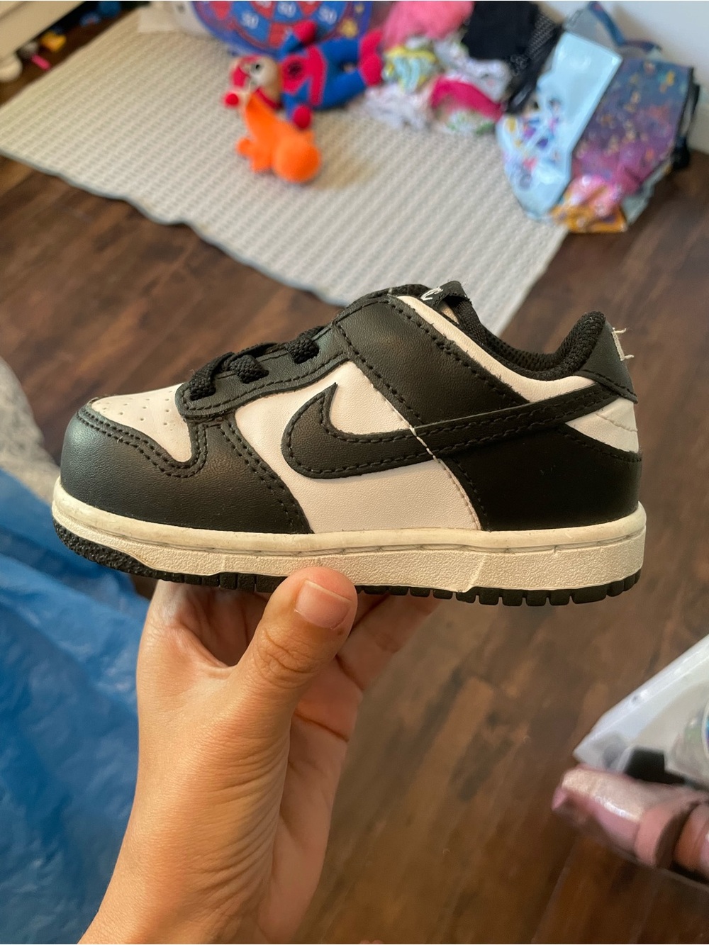 Nike Kids Black and White Low-Top Sneakers